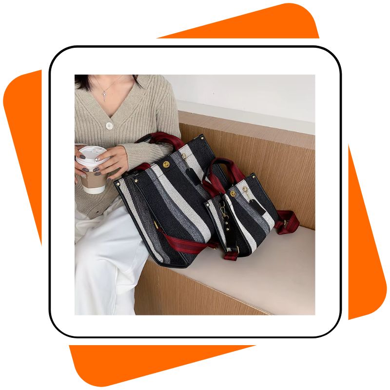 Bolsa Feminina de Lona Luxo | Grande & Pequena | Chic