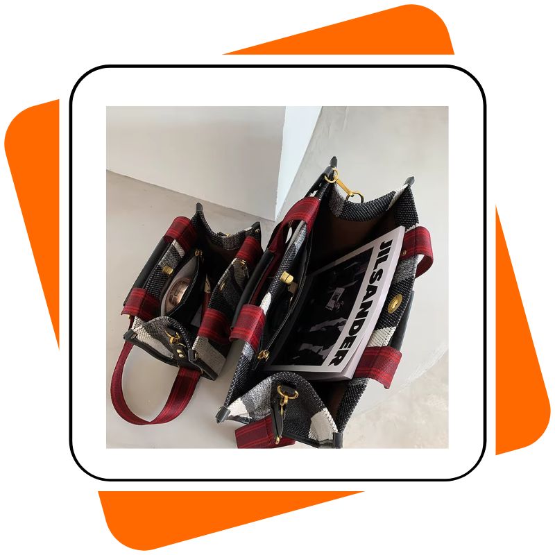 Bolsa Feminina de Lona Luxo | Grande & Pequena | Chic