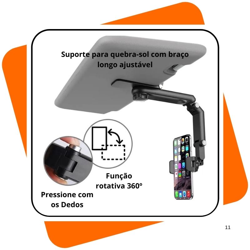 Suporte Universal para Celular 360° para Carro e Outros Usos