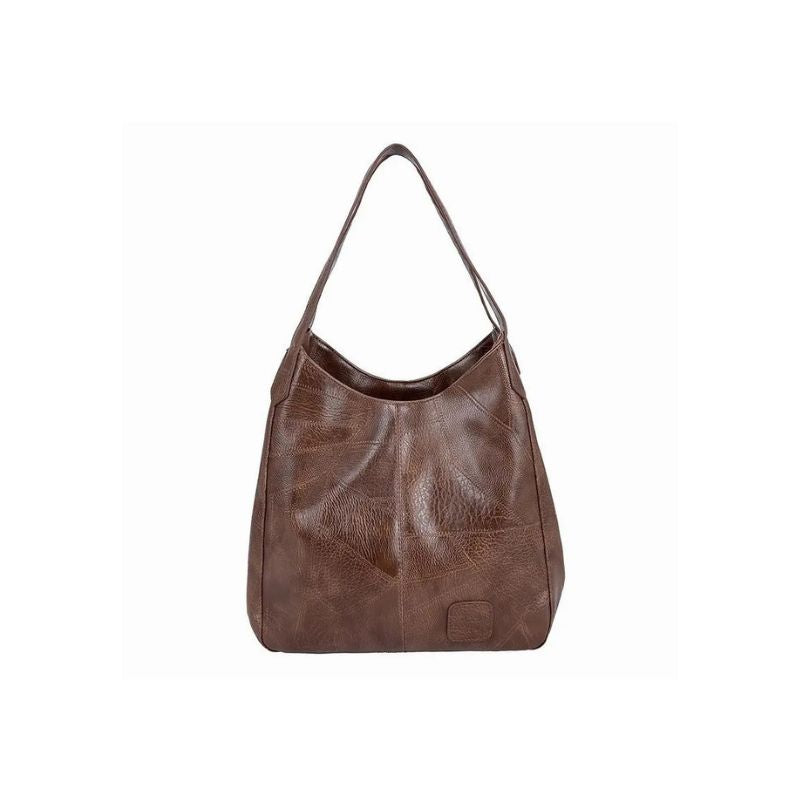 Bolsa Feminina Vintage Luxo Couro Macio Tote 3 Bolsos