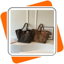 Bolsa Feminina Grande Leopardo, Ombro e Mão, Casual e Estilosa