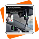 Suporte de Celular para Retrovisor | 360° Giratório, Retrátil e Multifuncional