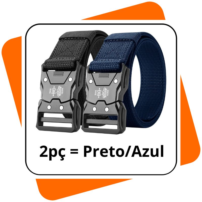 Kit 2 Cintos Táticos - Fivela Automática e Ajustável