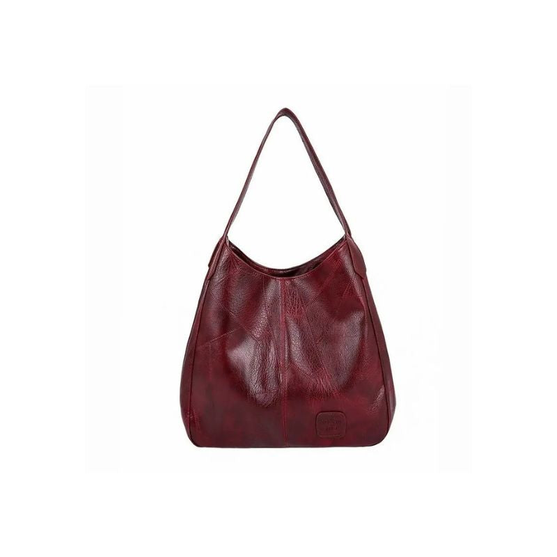 Bolsa Feminina Vintage Luxo Couro Macio Tote 3 Bolsos