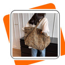 Bolsa Feminina Grande Leopardo, Ombro e Mão, Casual e Estilosa