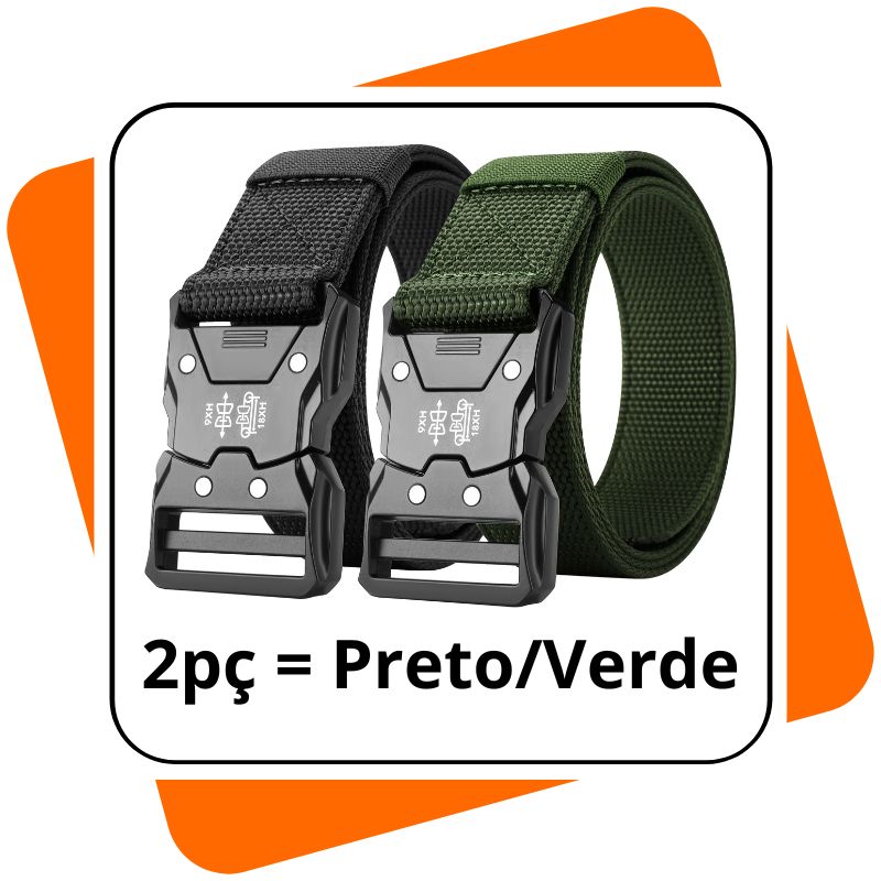 Kit 2 Cintos Táticos - Fivela Automática e Ajustável