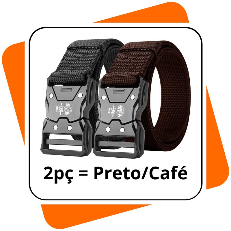Kit 2 Cintos Táticos - Fivela Automática e Ajustável
