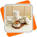 Lancheira Térmica 3 em 1 – Recipientes Empilháveis e Portáteis