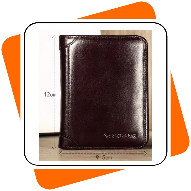 Carteira Masculina de Couro Legítimo – Proteção RFID, Compacta e Elegante