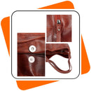 Bolsa Feminina Vintage Luxo Couro Macio Tote 3 Bolsos