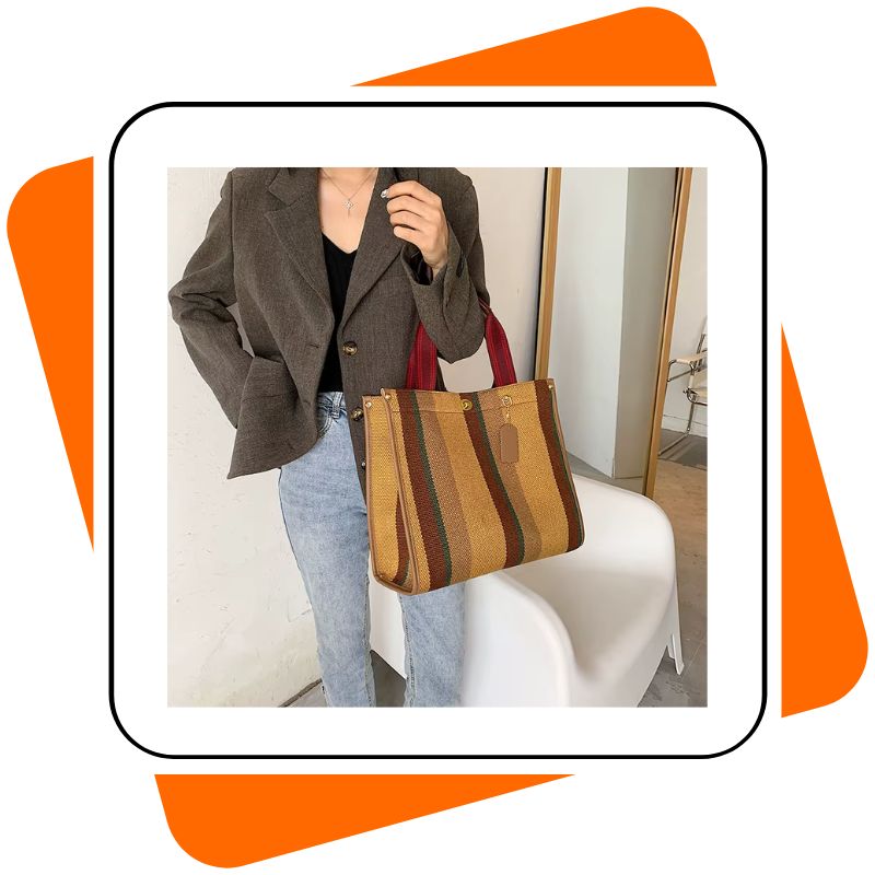 Bolsa Feminina de Lona Luxo | Grande & Pequena | Chic