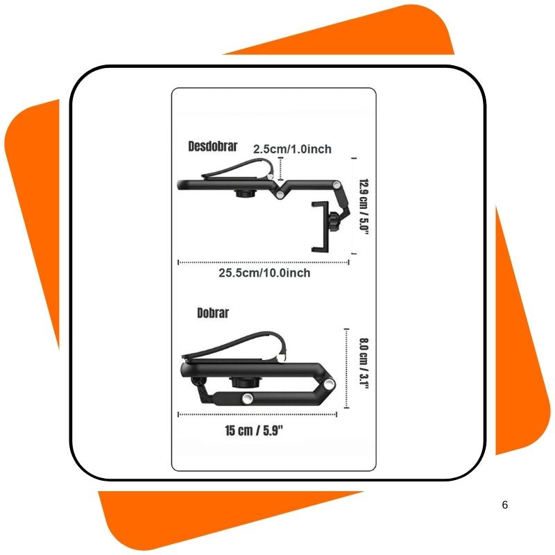 Suporte Universal para Celular 360° para Carro e Outros Usos