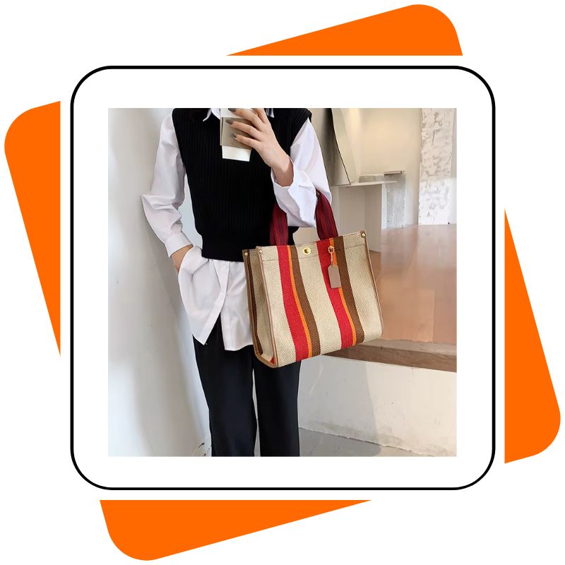 Bolsa Feminina de Lona Luxo | Grande & Pequena | Chic