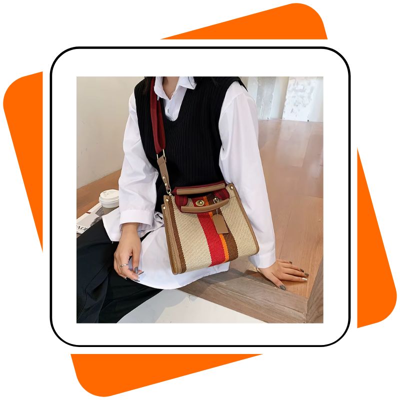 Bolsa Feminina de Lona Luxo | Grande & Pequena | Chic