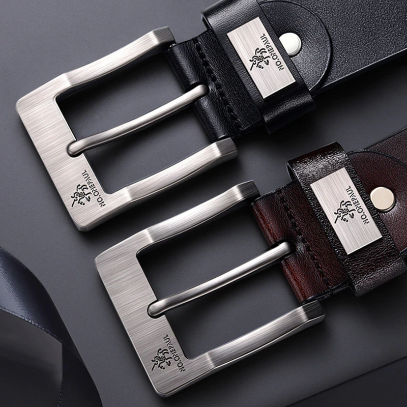 Cinto Masculino de Couro Fivela Luxo