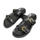 Sandálias em PU Feminina Sola Grosa Retrô Confortáveis e Seguras