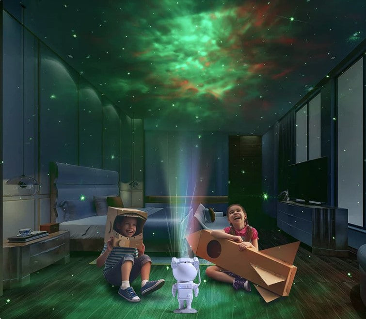 Projetor de estrelas astronauta: ambiente mágico!